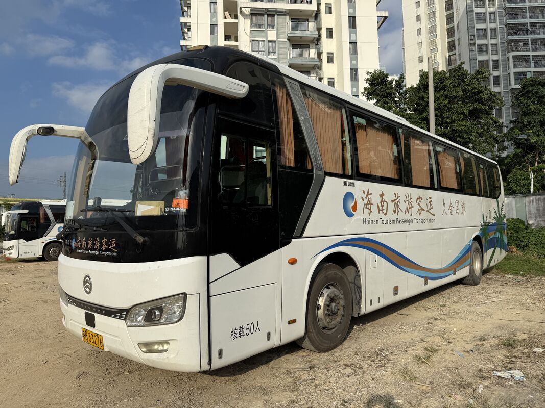 Autobus Kinglong Diesel d'occasion 50 places Luxe Suspension à lames Moteur Weichai Transport scolaire Navette