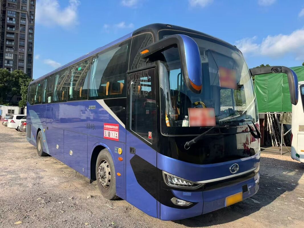 Autobus Kinglong Diesel d'occasion 50 places Luxe Suspension à lames Moteur Weichai Tour scolaire Navette interurbaine