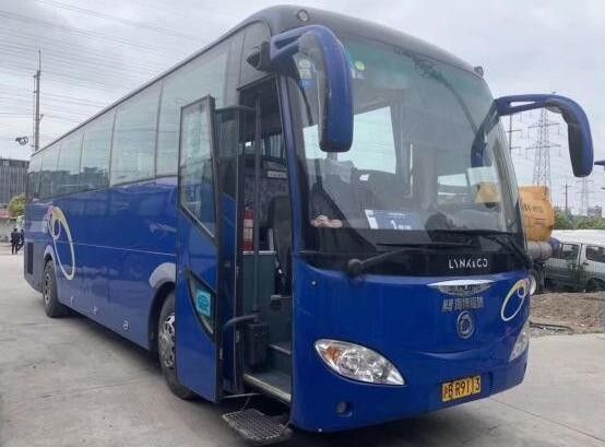 Taille d'autobus de la bonne condition 3600mm de sièges de l'autobus 51 d'entraîneur utilisée par couleur bleue de marque de Sunlong
