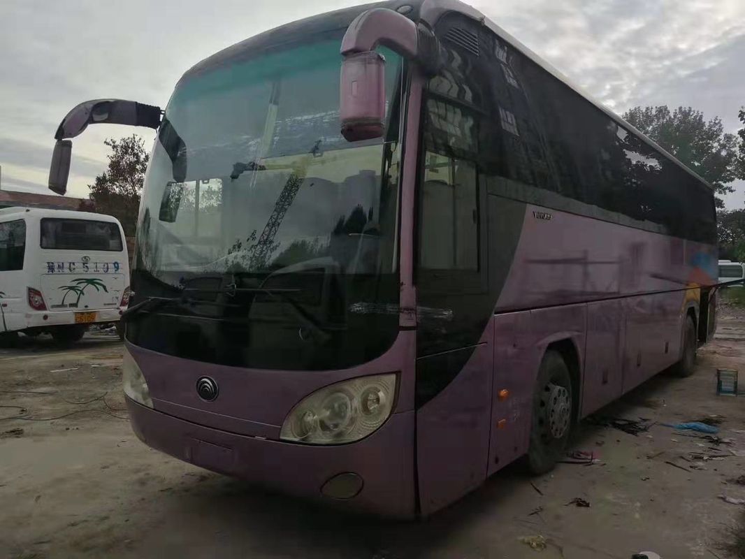 La direction de main gauche a utilisé l'autobus de 55 Seater 2011 pourpre de l'an 6120HY19 avec les sièges en cuir