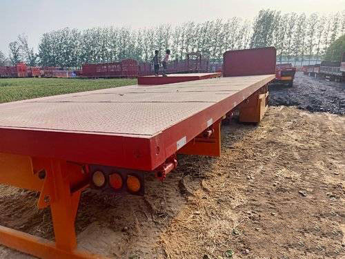 12.5m de 3 des axes 40FT remorques d'occasion semi bas de lit plat certification d'OIN de remorque semi