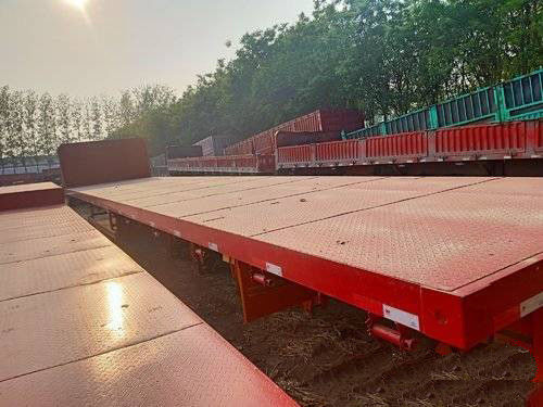 12.5m de 3 des axes 40FT remorques d'occasion semi bas de lit plat certification d'OIN de remorque semi