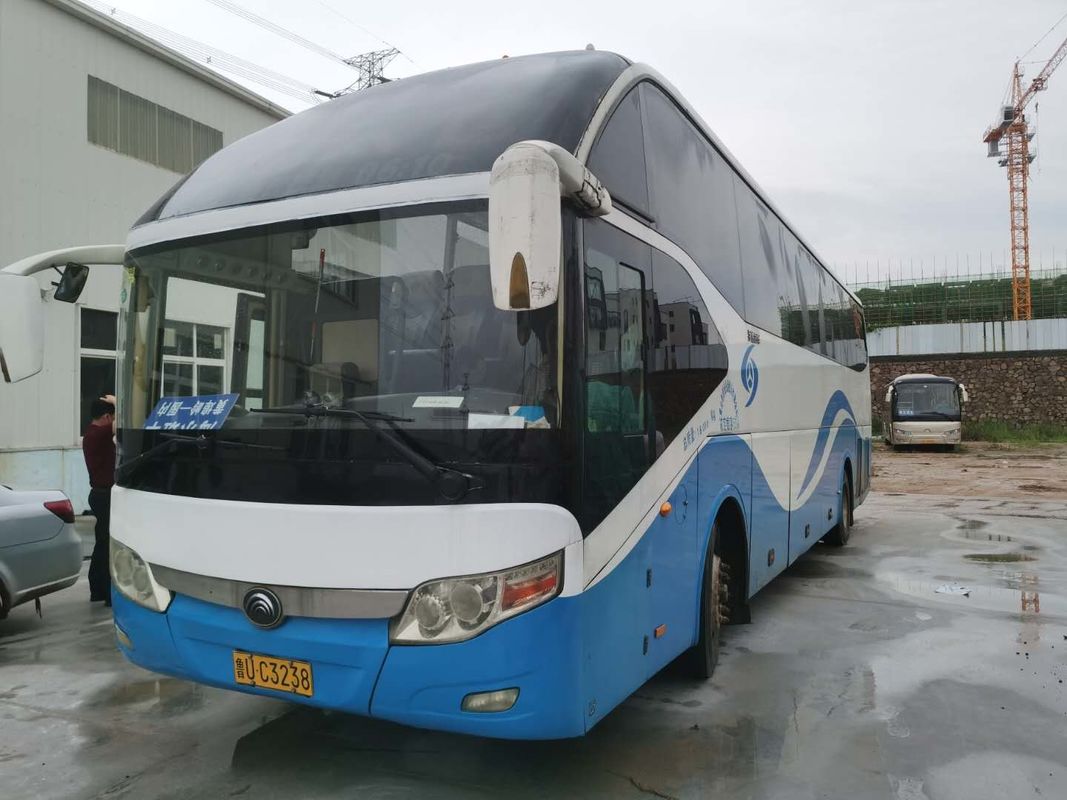 55 le pneu 6050mm Yutong utilisé par empattement des sièges 6 transporte les portes à deux battants de emballage nues d'entraînement de main gauche avec des ABS