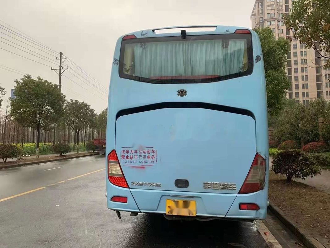 L'entraîneur utilisé Bus Yutong Brand que ZK6117 65 assied le passager utilisé par porte simple arrière du moteur 120km/H de Yuchai transporte la direction gauche