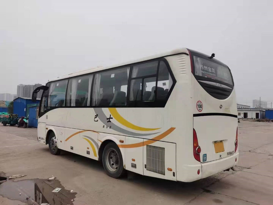 Le moteur arrière utilisé 140kw de Yuchai de sièges plus élevés de l'autobus KLQ6808 35 a employé kilomètre de Bus Steel Chassis d'entraîneur le bas
