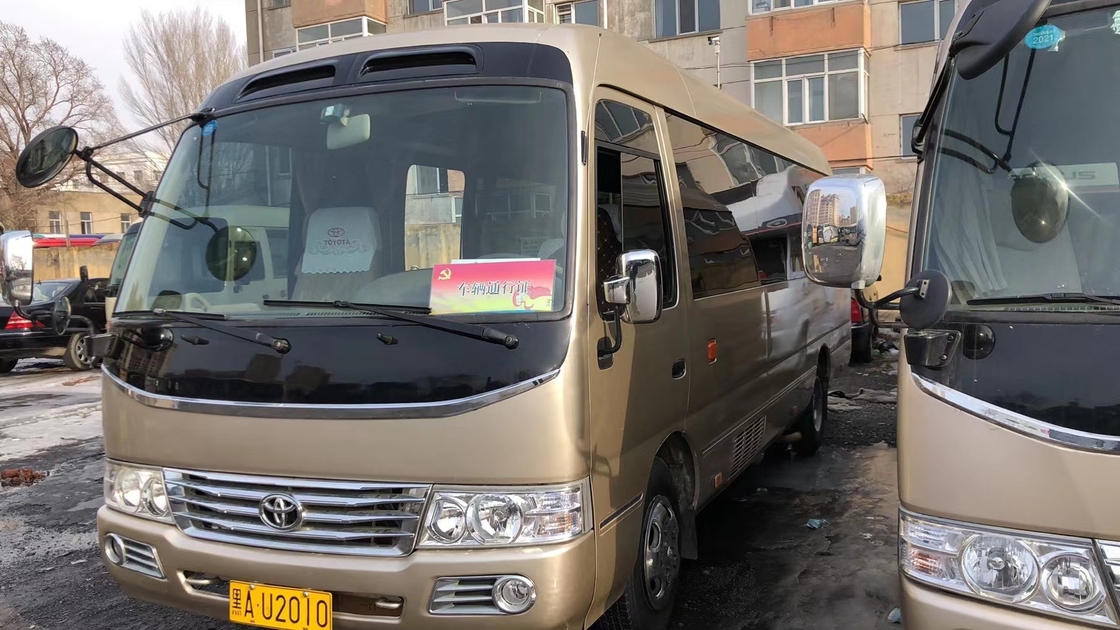 Porte de Mini School Bus Gasoline Engine Antomatic d'autobus de Mini Buses 23 Seater Toyota Coster