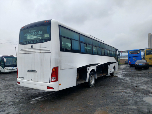 La conduite à droite Yutong a employé la grande fenêtre 2+2layout 53seats de Silding de cabine de bagages de l'autobus Zk6112d