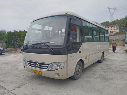 La porte de pliage de l'autobus ZK6729D 130hp de Mini Tour Coach Used Yutong 28seater est partie de la direction