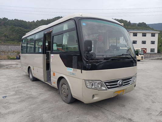 La porte de pliage de l'autobus ZK6729D 130hp de Mini Tour Coach Used Yutong 28seater est partie de la direction
