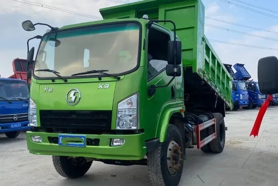 Charge évaluée de extraction 15.37t de boîte de vitesse rapide de la couleur verte SHACMAN SX3310 du camion à benne basculante 150hp 4×2