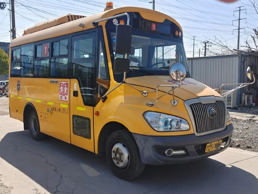 Les sièges jaunes Front Engine Sliding Window With a/c de la couleur 27 d'autobus scolaire d'occasion ont utilisé l'autobus ZK6609 de Yutong