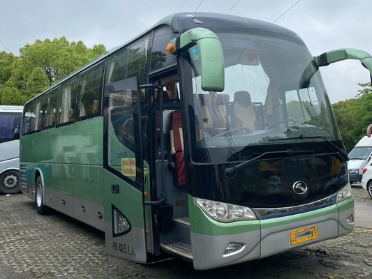 Autobus de luxe utilisé XMQ6113 LHD/RHD de Kinglong de moteur de l'EURO IV Yuchai de poids de restriction de la couleur verte 12000kg de sièges des autobus 51