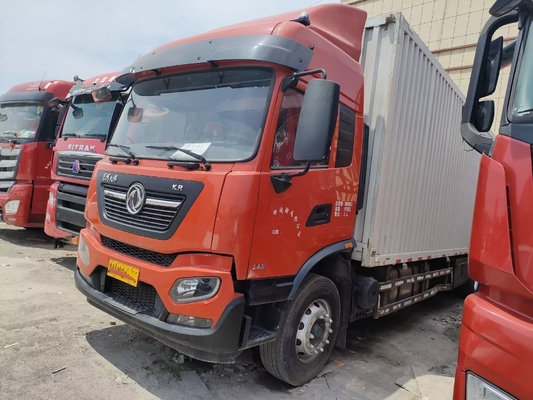 Camions utilisés Cummins Engine de cargaison boîte de vitesse rapide de 245 puissances en chevaux 10 mètres de haute cabine longue Dongfeng Van Truck de toit