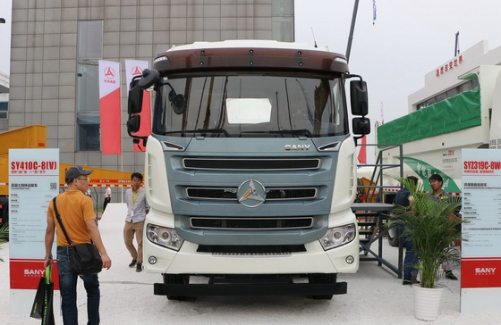 Camions de béton à vendre Camion de mélangeur Sany 8m3 Capacité de réservoir 313 chevaux Moteur transmission rapide