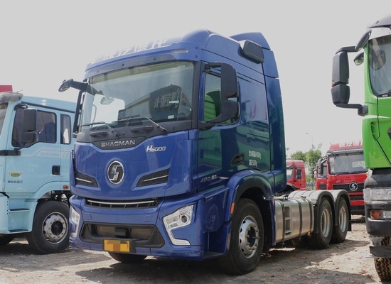 Unité de tracteur camions couleur bleue cabine haut toit 480hp Shacman H6000 Prime Mover boîte de vitesses rapide