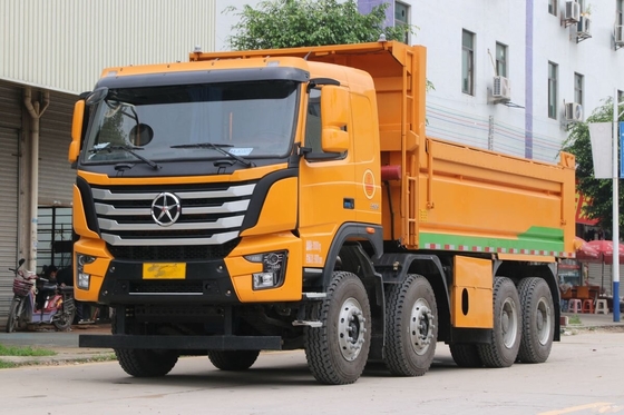 Camion à ordures d'occasion en Afrique DAYUN N8V 8*4 Mode de conduite 350 chevaux Camion à ordures de construction d'occasion Avec un faible kilométrage