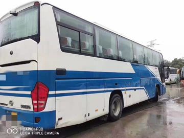 Blanc bleu diesel d'autobus de sièges de l'autobus 55 de caboteur utilisé par Yutong de LHD 2014 ans ZK6118