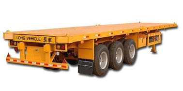 De lit plat remorque en acier semi avec le pneu de la triangle 12R22.5 40 pieds de transport de conteneur