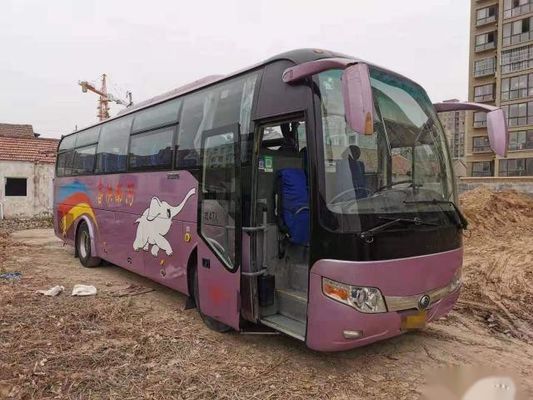 Yutong ZK6107 utilisé kilomètre du châssis 47 de Bus For Africa d'entraîneur bas de sièges de direction de bonne condition gauche en acier de l'euro III