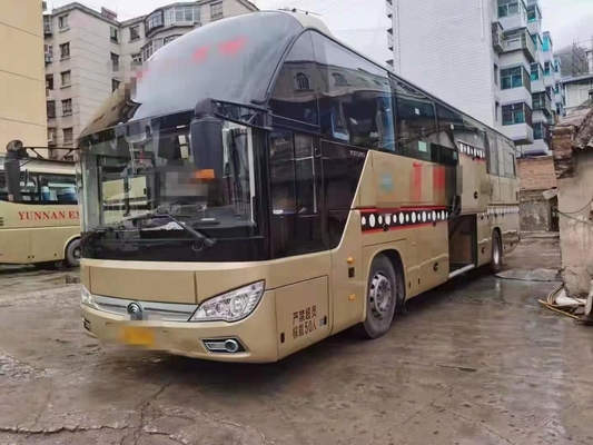 L'autobus utilisé 2018 par ans Yutong a employé la couleur d'or diesel de soutien a/c de l'autobus Zk6122 50 Seat Lhd de voyage